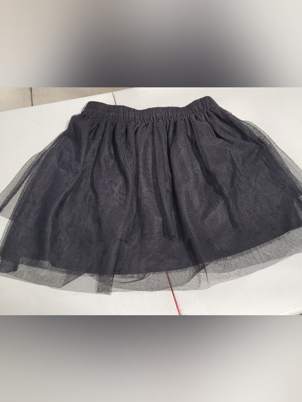 Divided Black Layered Tulle Skater Skirt